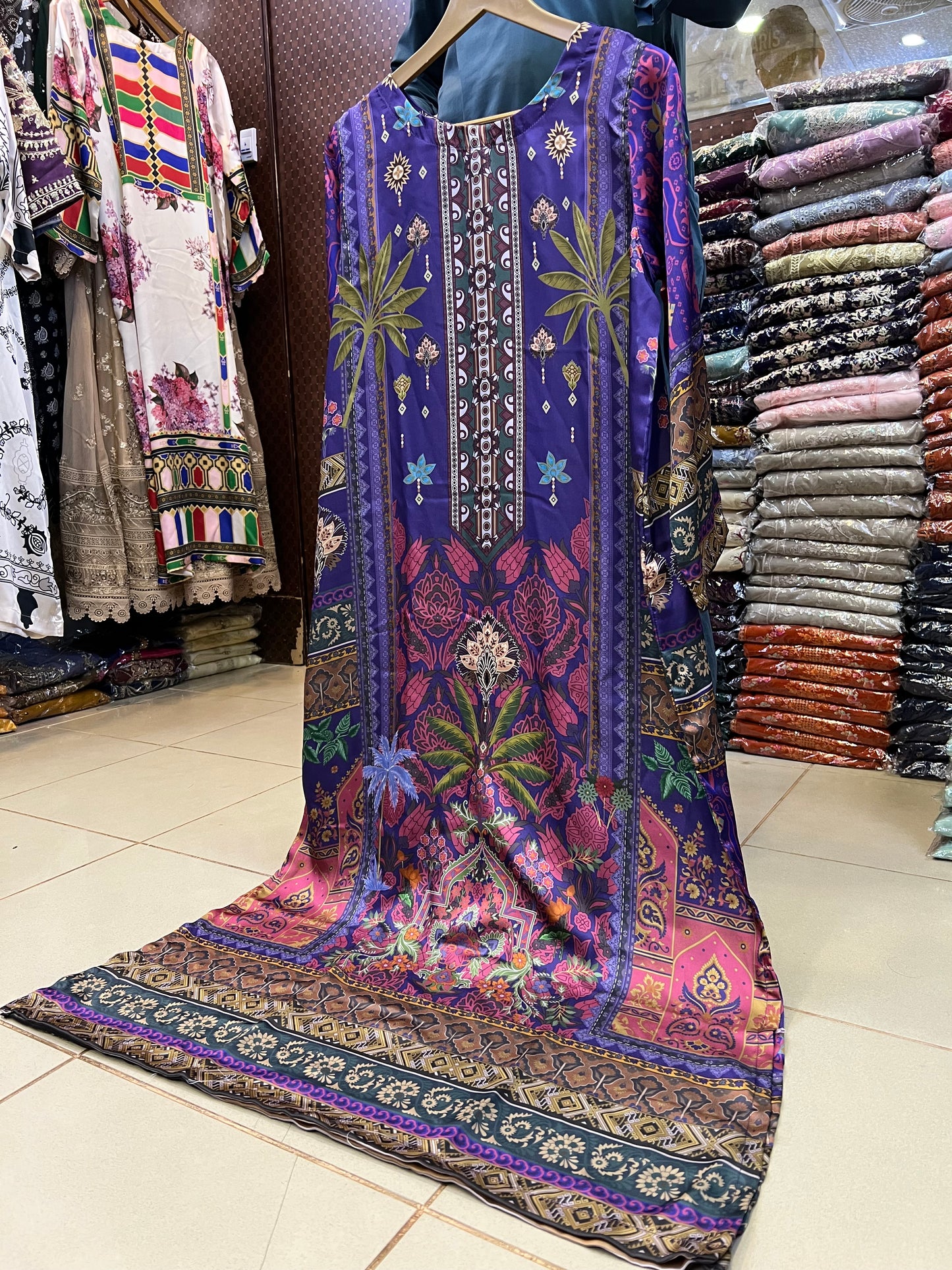 Kaftan-Printed Short Silk 026