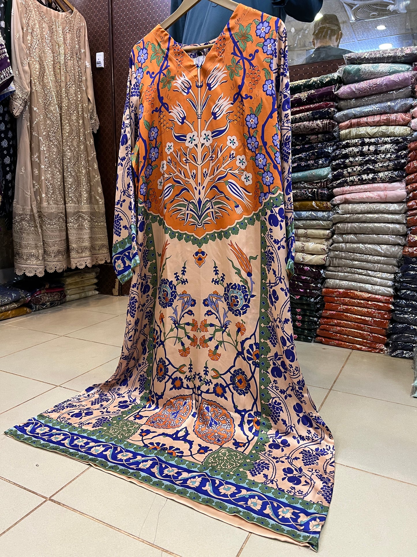 Kaftan-Printed Short Silk 030