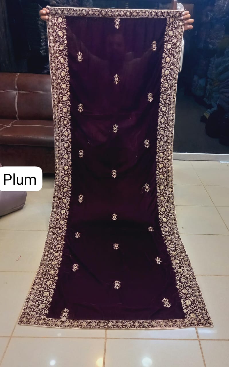 SH-001 Velvet Shawls in Different Colors