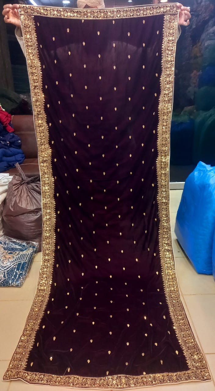SH-003 Velvet Shawls In Different Colors