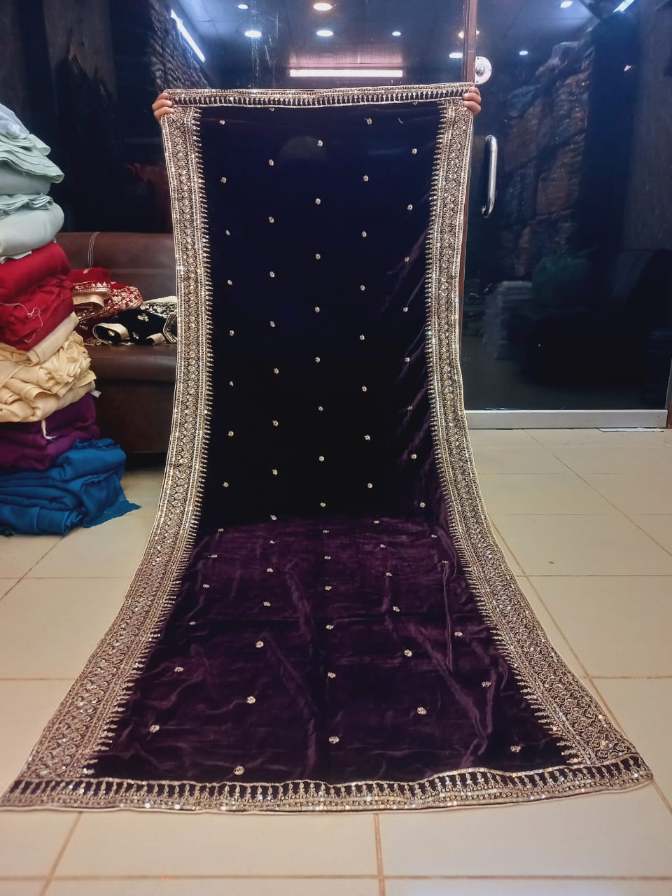 Velvet Shawl after 20% Discount 019