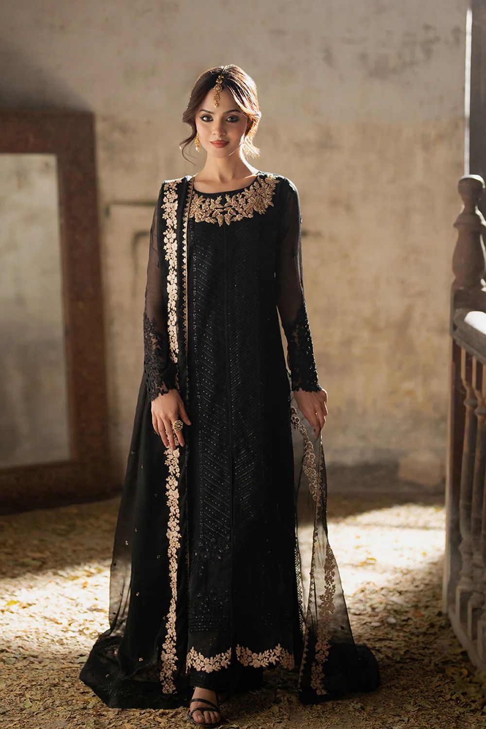 Elegance in Black – Embroidered Formal Wear