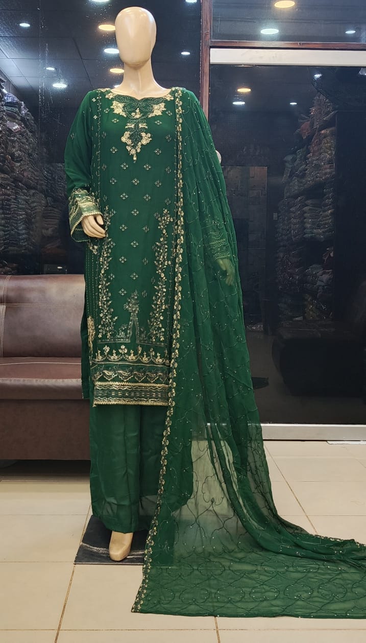 3 Piece Chiffon Stitched 01