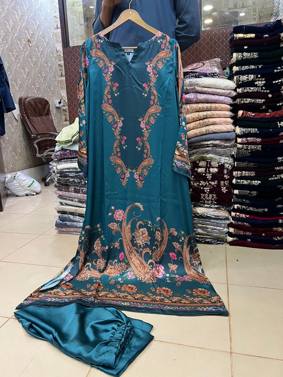 Kaftan-Printed Short Silk 001