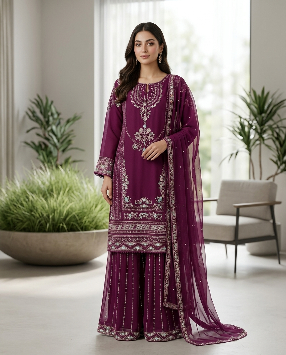 Set Of M L XL (Sharara Style) Wine