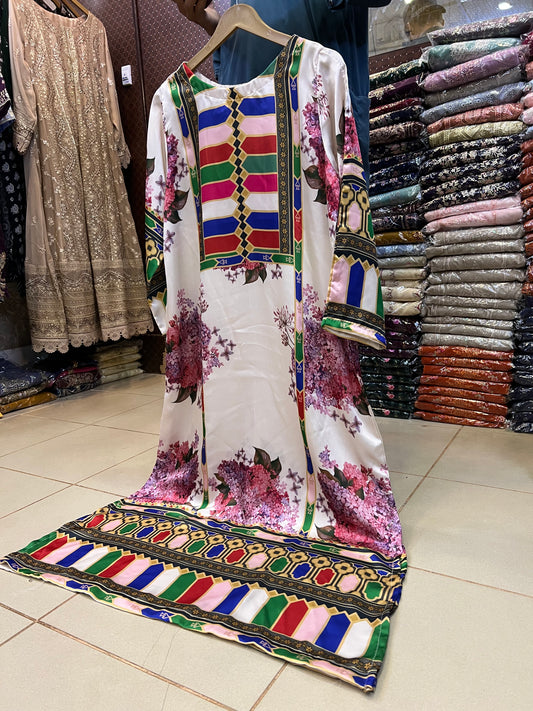 Kaftan-Printed Short Silk 024