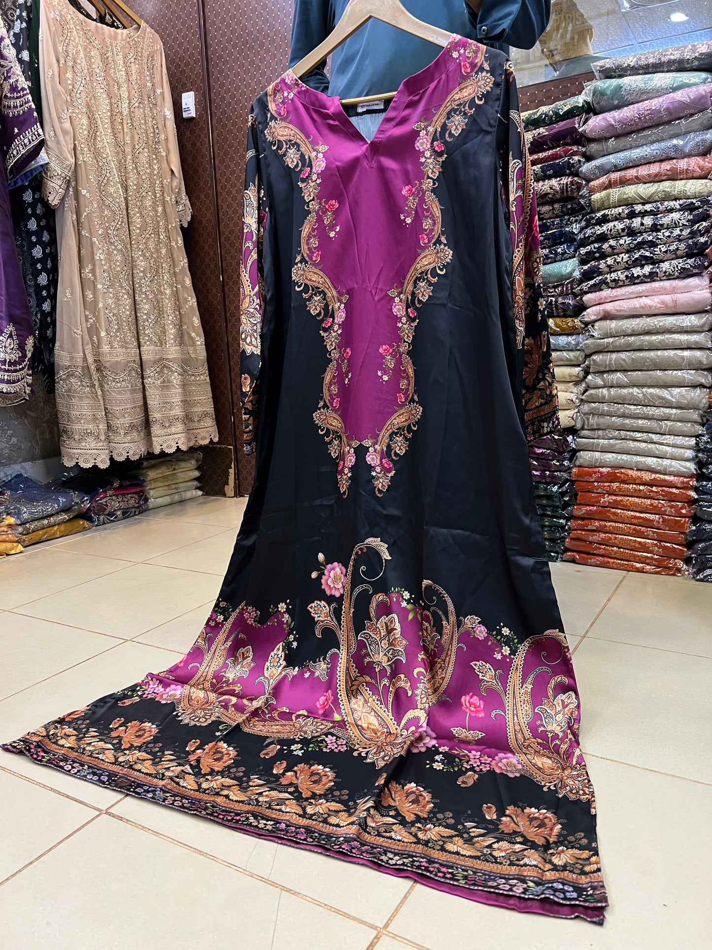 Kaftan-Printed Short Silk 028