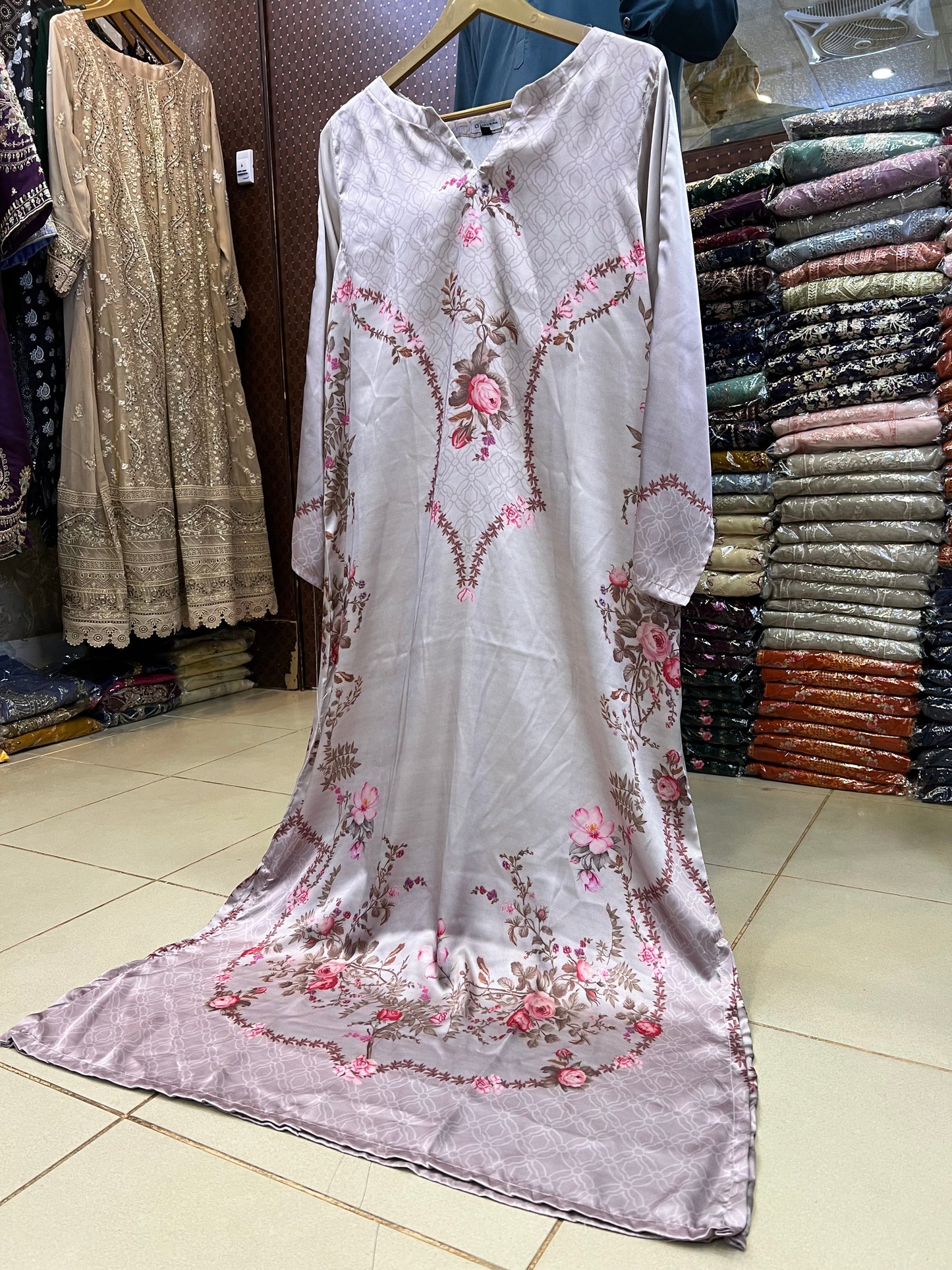 Kaftan-Printed Short Silk 029