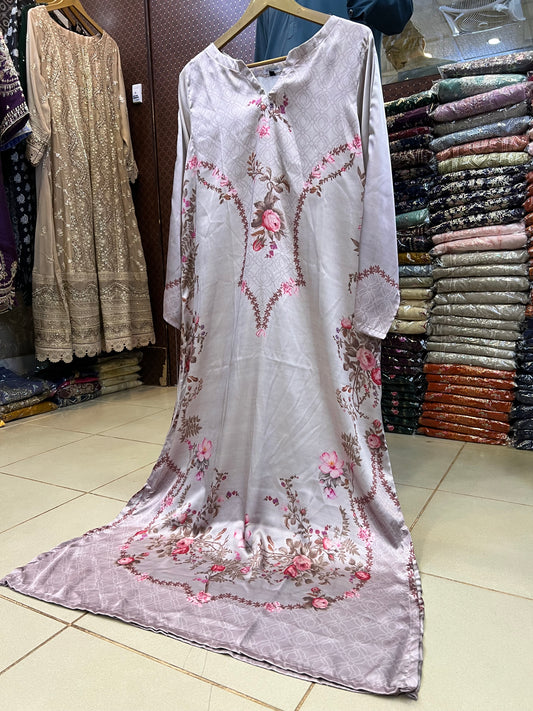 Kaftan-Printed Short Silk 029
