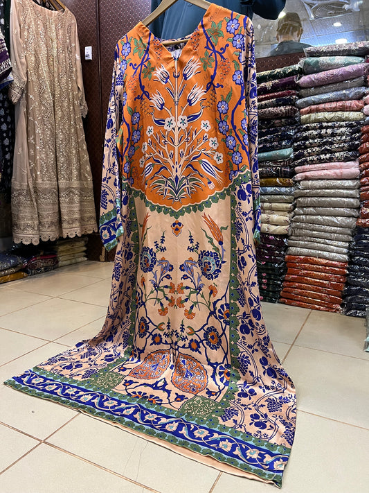 Kaftan-Printed Short Silk 030
