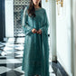 Embroidered Teal Chiffon 3-Piece Suit – Luxury Pret
