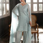 Stitched 3 piece Chiffon Suit Sky Blue 001