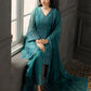 Stitched 3 piece Chiffon Suit Zinc Green 001