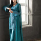 Stitched 3 piece Chiffon Suit Zinc Green 001