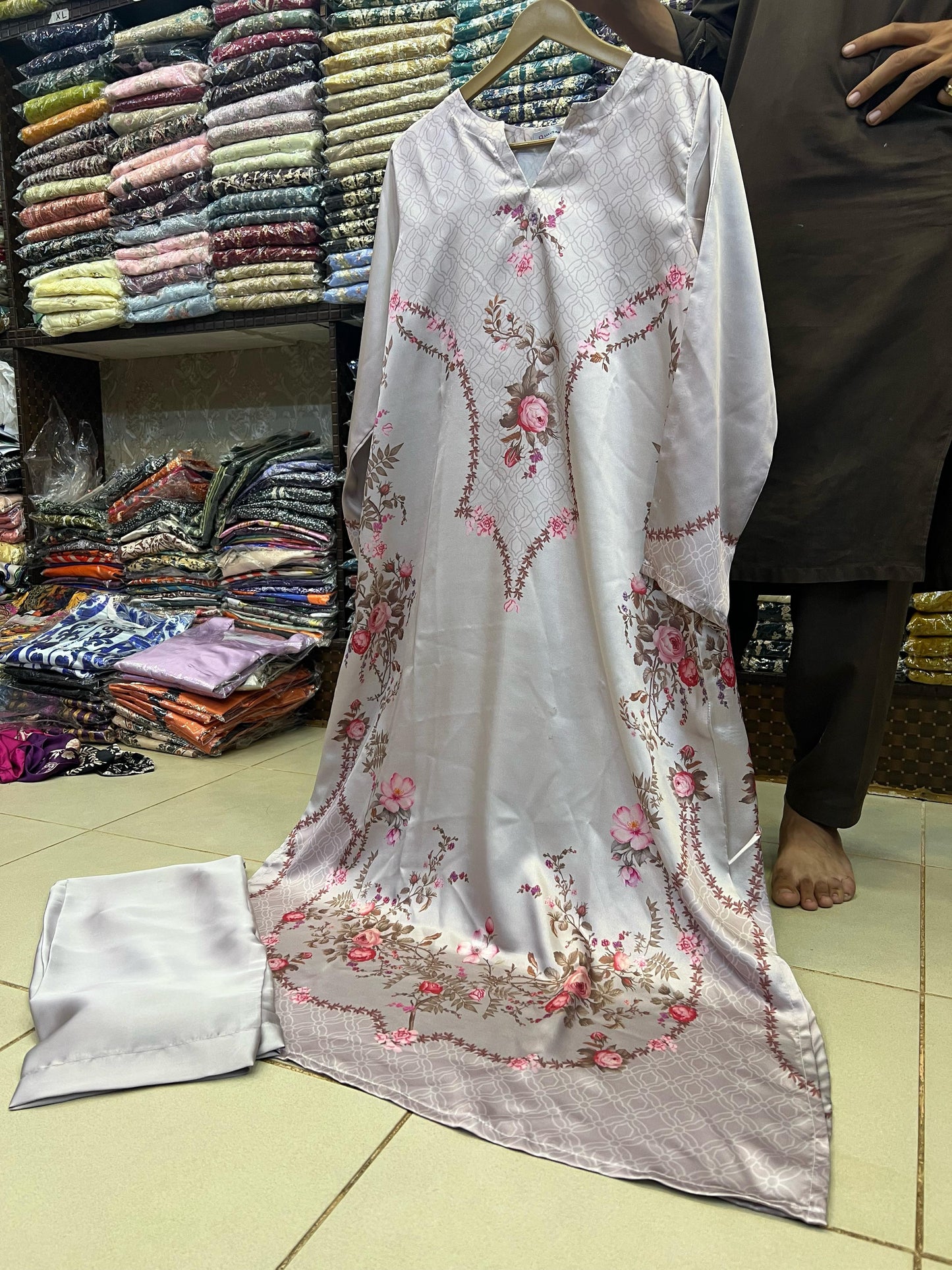Kaftan-Printed Short Silk 006