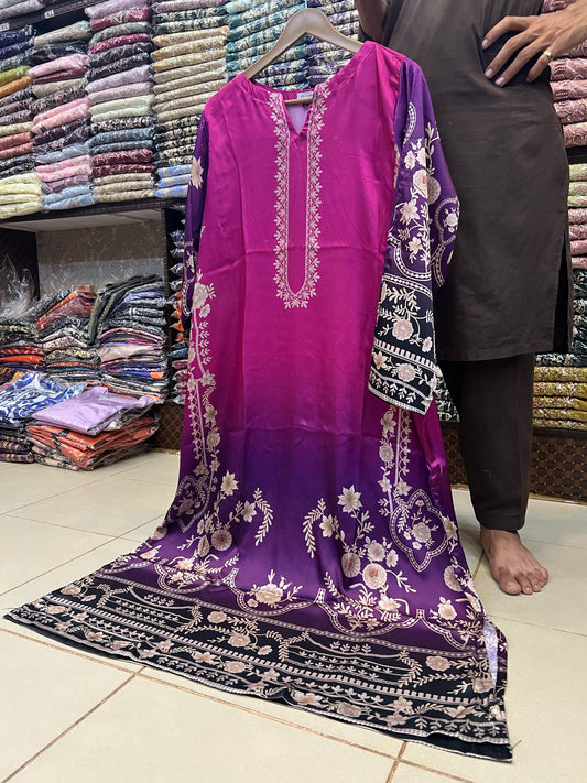 Kaftan-Printed Short Silk 007