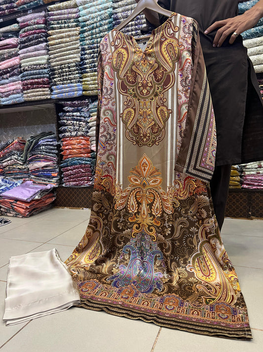 Kaftan-Printed Short Silk 008