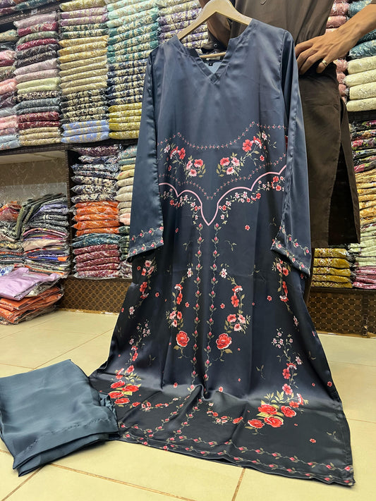 Kaftan-Printed Short Silk 010