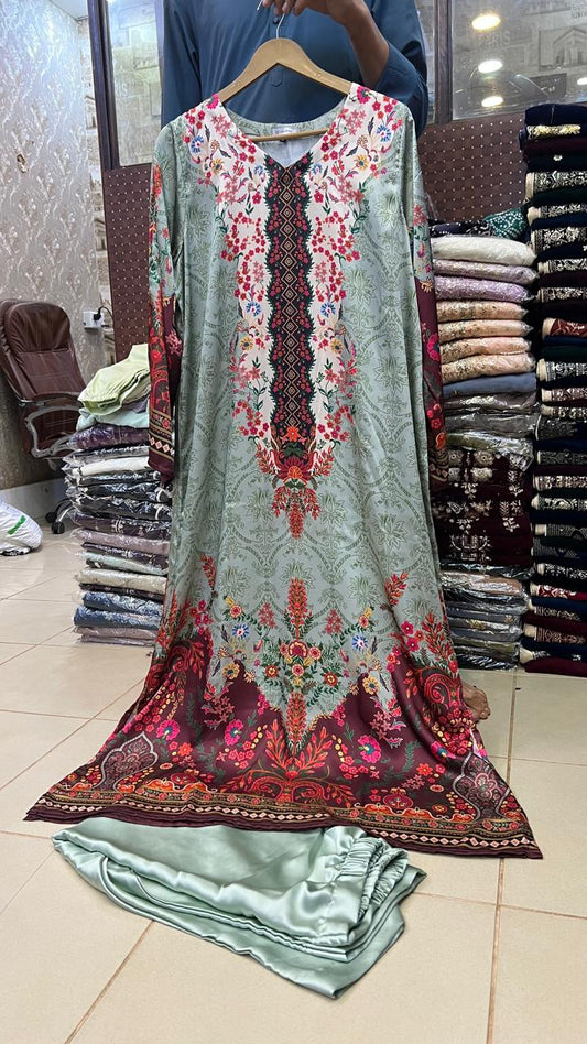 Kaftan-Printed Short Silk 005
