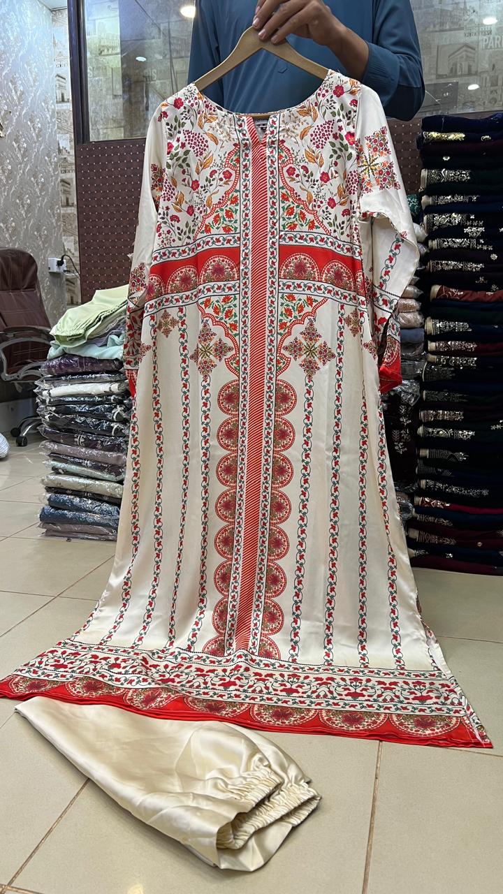 Kaftan-Printed Short Silk 004
