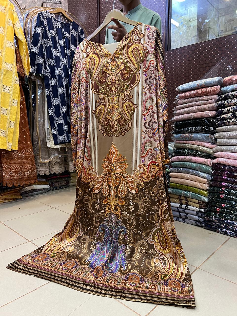 Kaftan-Printed Short Silk 020