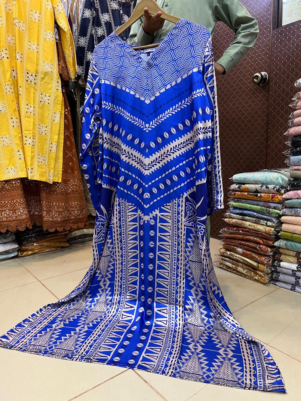 Kaftan-Printed Short Silk 017