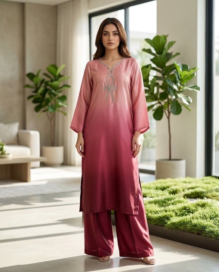 Double Shade Silk Kaftan 003