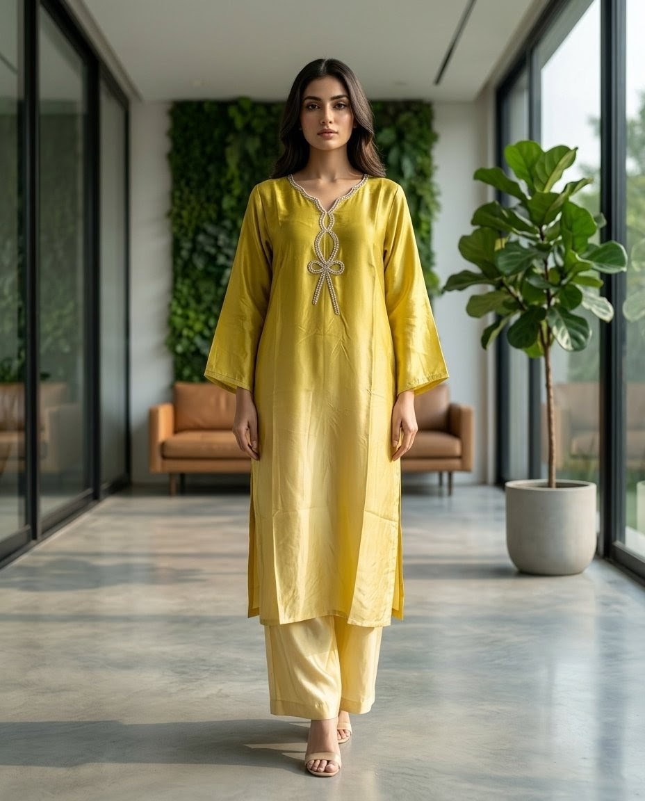 Double Shade Silk Kaftan 002
