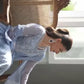 Stitched 3 piece Chiffon Suit Blue 001