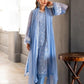 Stitched 3 piece Chiffon Suit Blue 001