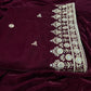 Velvet Shawl Reddish Maroon