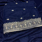 Velvet Shawl Navy Blue