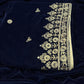 Velvet Shawl Zinc Blue