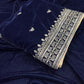 Velvet Shawl Navy Blue