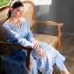 Stitched 3 piece Chiffon Suit Blue 001