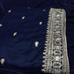 Velvet Shawl Zinc Blue