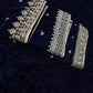 Velvet Shawl Zinc Blue